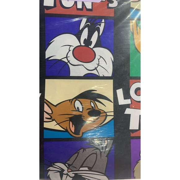 VTG HALLMARK Looney Tunes Gift Wrapping Paper NOS Sylvester Taz speddy gonzales - Picture 5 of 7